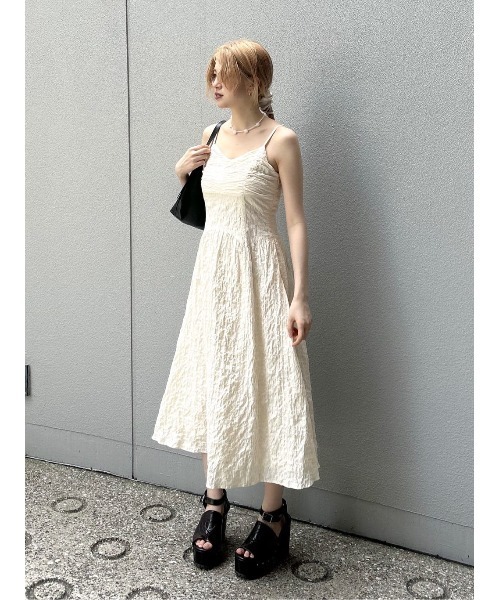 【新品タグ付き】gather volume cami one-piece SLY | FRONT GATHER CAMI ワンピース (ワンピース(ロング