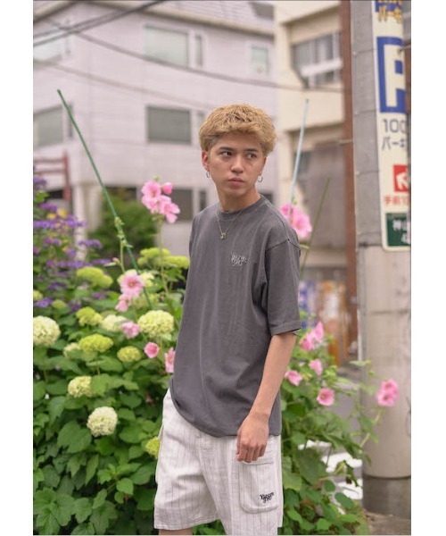 Younger Song tシャツ Universal logo overdye tee メンズ