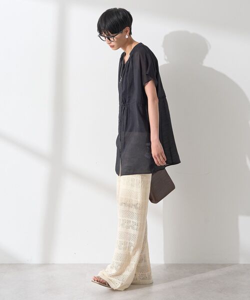 AMERICAN HOLIC パンツ レース編みニットパンツ レディース