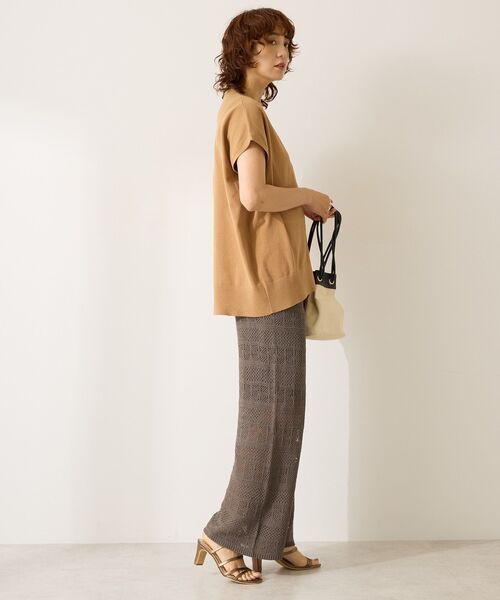 AMERICAN HOLIC パンツ レース編みニットパンツ レディース