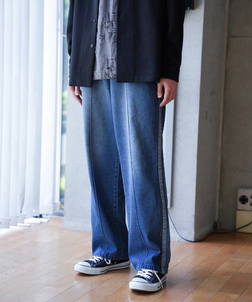 ラトルトラップ（RATTLE TRAP）/10．5ozスラブデニムトラックパンツ RATTLE TRAP（ラトルトラップ） パンツ 10.5ozスラブデニムトラック