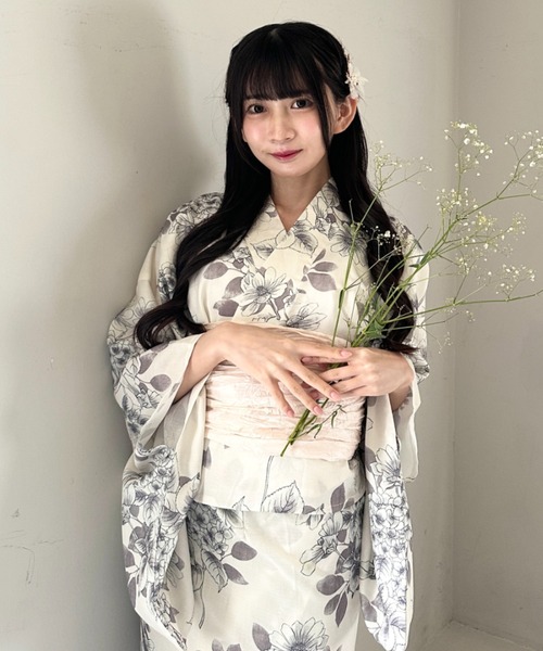 浴衣 選べる7柄展開 1人で着られる浴衣2点セット(浴衣/帯