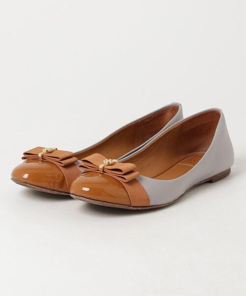 TORY BURCH 「TORY BURCH」 フラットパンプス 8M グレー