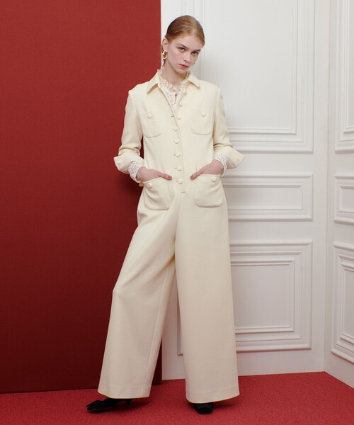 【LOULOU WILLOUGHBY】ファンシーツイードオールインワン　Sサイズ LOULOU WILLOUGHBY（ルルウィルビー） オールインワン 「LOULOU