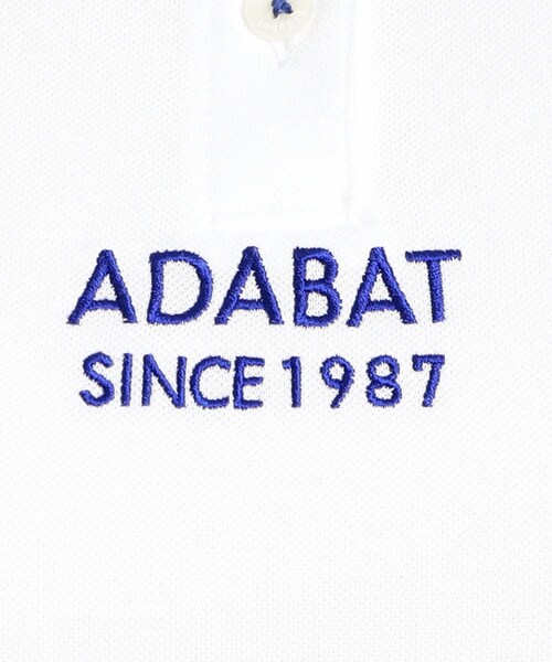 「adabat」 半袖ポロシャツ 42 ホワイト レディース