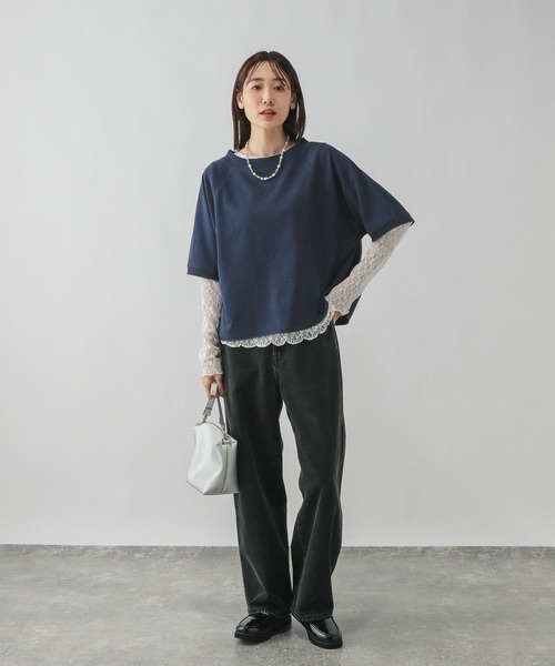 トレーナー スウェット COLLAR SWEAT TOP：スウェット レディース CITYSHOP トレーナー スウェット COLLAR SWEAT TOP：スウェット