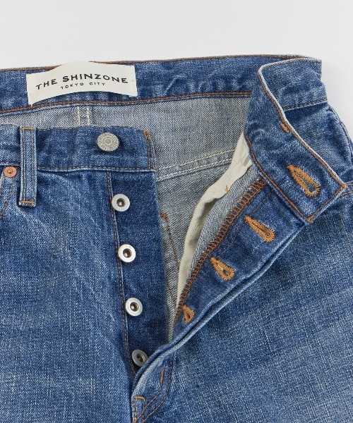 「THE SHINZONE」 加工デニムパンツ 36 ブルー レディース