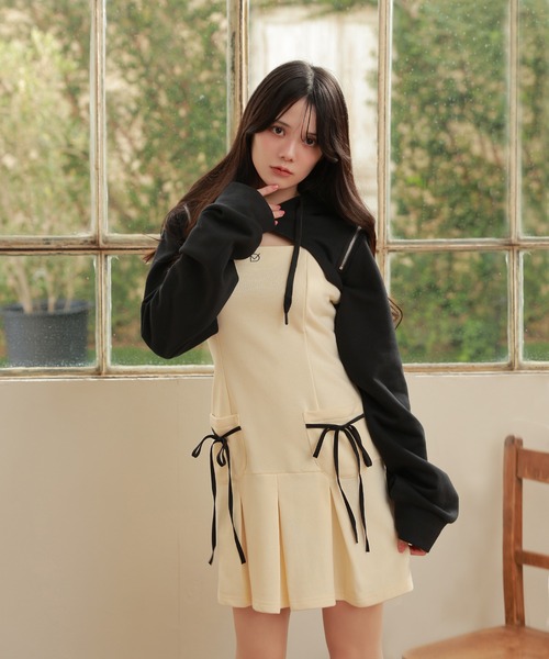 M DOLLY ワンピース *M DOLLY original* sweat pleats Luce set dress