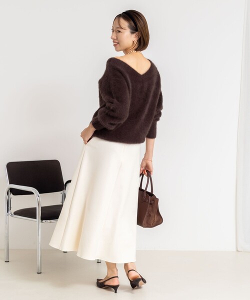 極美品✨ノーリーズソフィー　ノーカラースーツセットアップ　スカート　アイボリー NOLLEY'S Sophi（ノーリーズソフィー） スカート 「セットアップ対応