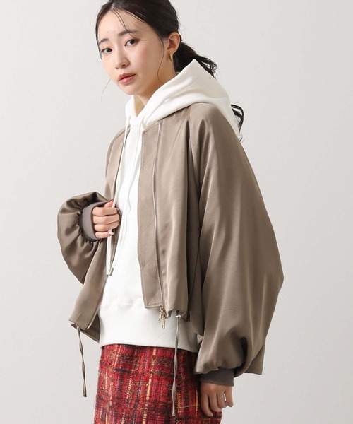 CHIGNON コート アウター サテンボリュームブルゾン レディース