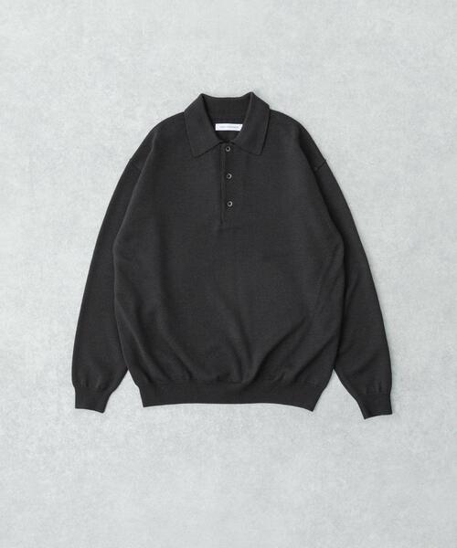 リップル洋品店　黒長袖セーター 未使用 KAMIYA 長袖Tシャツ ボロ ワッフルニット ヘンリーネック 日本