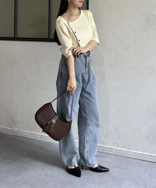 「Thevon」 ニットカーディガン FREE グレー レディース_画像9