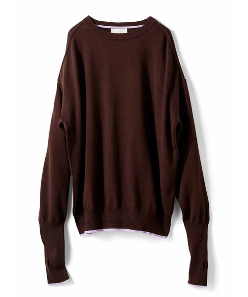 「MEDE19F」 長袖ニット MEDIUM ダークブラウン レディース_画像9