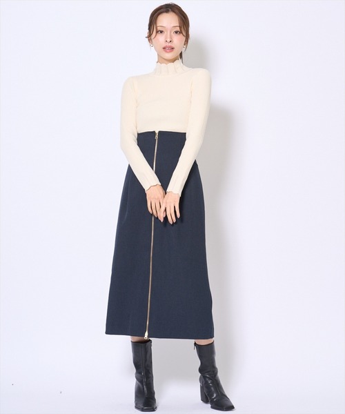 AND COUTURE（アンドクチュール） ロング スカート センターZIP