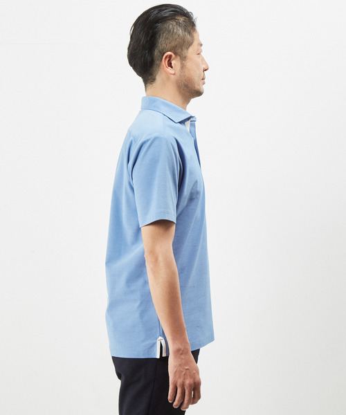 「MEN'S MELROSE」 半袖シャツ 4 ブルー メンズ_画像5