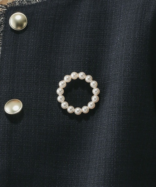 パールブローチ HANAE MORI×CELFORDコラボ】シグネチャーロゴパールブローチ(ブローチ