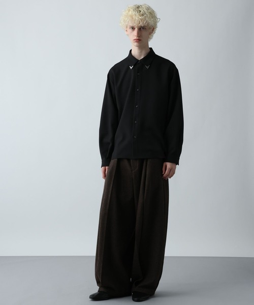 HARE（ハレ） シャツ シルバーパーツメランジシャツ(HARE) メンズ