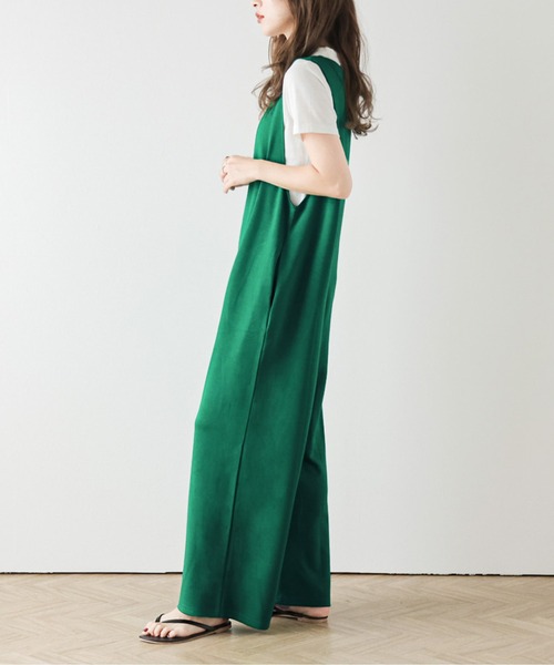 「SUGAR BISKET」 「La-gemme」オーバーオール SHORT グリーン レディース_画像2