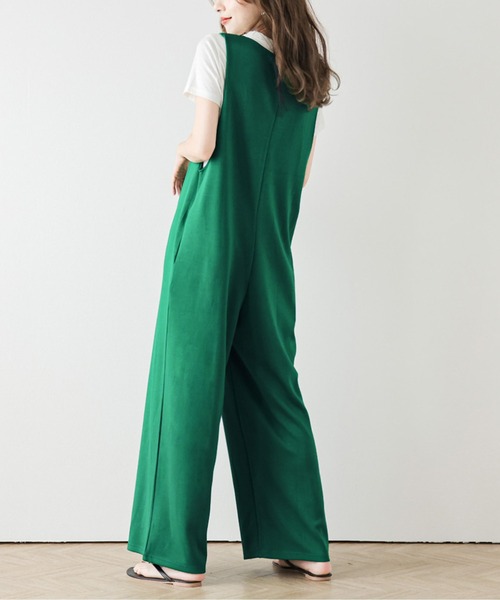 「SUGAR BISKET」 「La-gemme」オーバーオール SHORT グリーン レディース_画像5