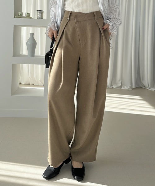 Eclat one ワイドパンツ スラックス パンツ 「Eclat one」ストレート