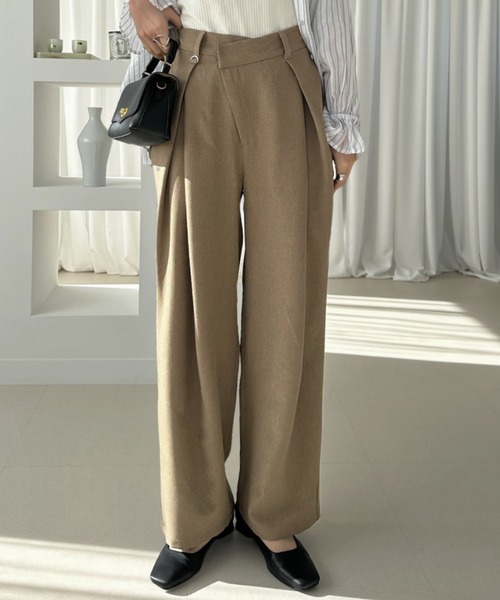 Eclat one ワイドパンツ スラックス パンツ 「Eclat one」ストレート