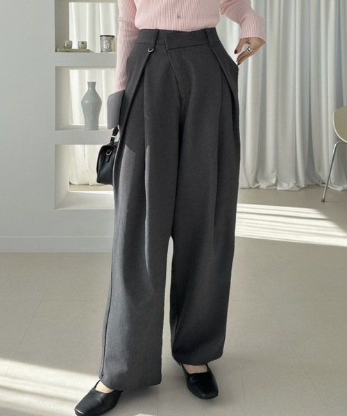 Eclat one ワイドパンツ スラックス パンツ 「Eclat one」ストレート