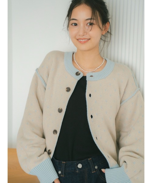 今期新品Ungridニットロングカーデ♡ Ungrid（アングリッド） カーディガン 「WEB限定」カラールーズニット