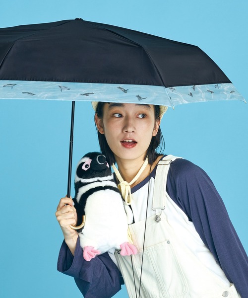 Wpc. 折りたたみ傘 すみだ水族館×Wpc. 遮光スイミングペンギン リム