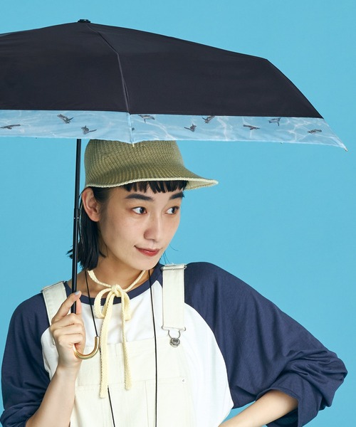 Wpc. 折りたたみ傘 すみだ水族館×Wpc. 遮光スイミングペンギン リム