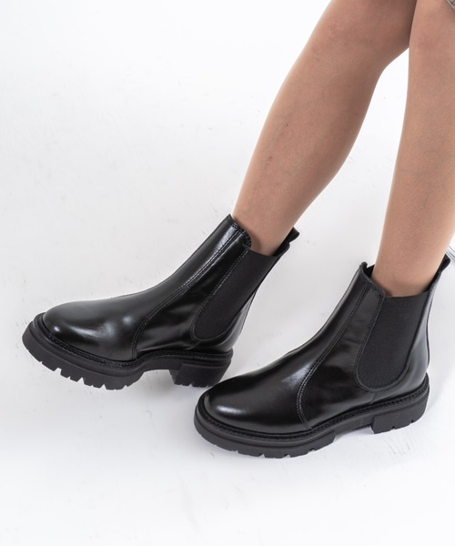 eness（エネス） ショートブーツ 37 ブラック レディース : ZOZOTOWN