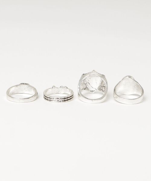シルバー　リング 1004ST 指輪 リング シルバー リング 重ね付け メンズ : ZOZOTOWN