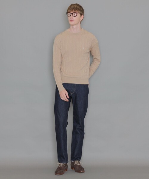 「MACKINTOSH LONDON」 長袖ニット L ホワイト メンズ_画像4
