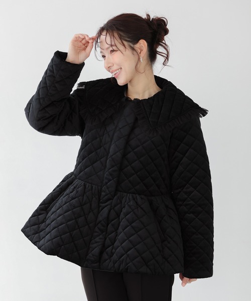 Fit more（フィットモア） ダウンコート ダウンジャケット ベロア