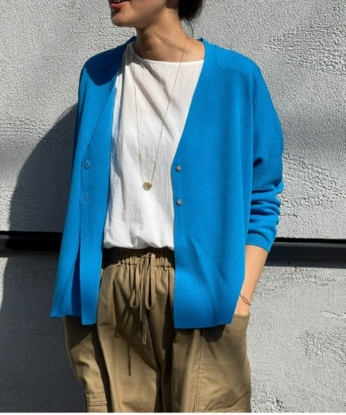 BEARDSLEY（ビアズリー） 7分袖ニットカーディガン FREE ダークグレー