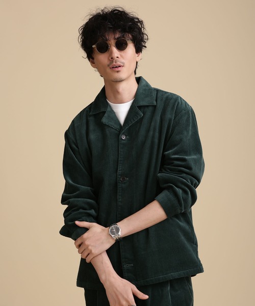 ナノユニバース コーデュロイ セットアップ XL オリーブ ジャケット パンツ NANO universe（ナノ・ユニバース） コーデュロイジャケット S