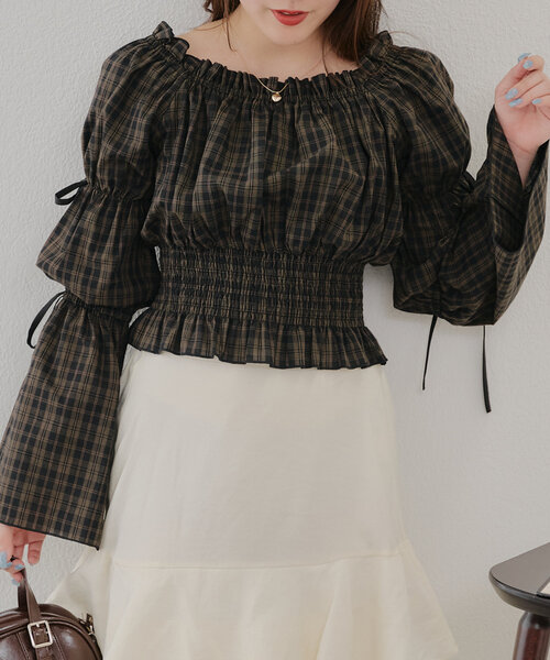 「continuer de NICE CLAUP」 長袖ブラウス FREE ベージュ系その他 レディース_画像2