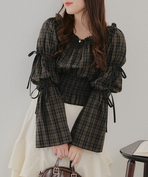 「continuer de NICE CLAUP」 長袖ブラウス FREE ベージュ系その他 レディース_画像3