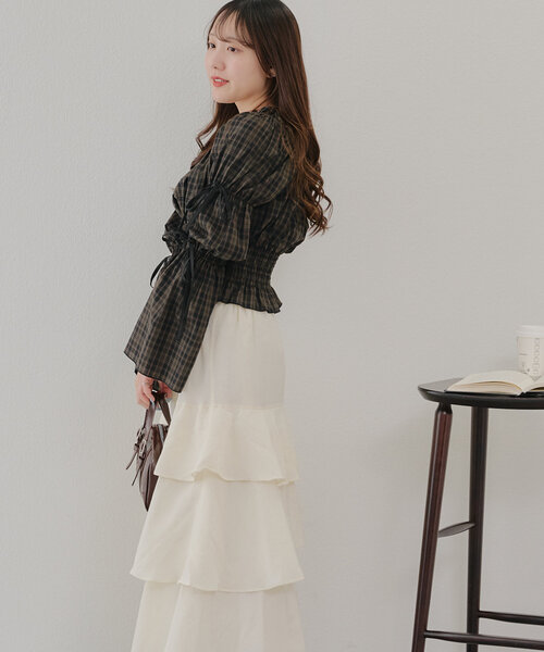 「continuer de NICE CLAUP」 長袖ブラウス FREE ベージュ系その他 レディース_画像5