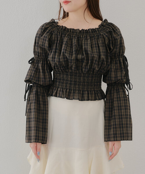 「continuer de NICE CLAUP」 長袖ブラウス FREE ベージュ系その他 レディース_画像8