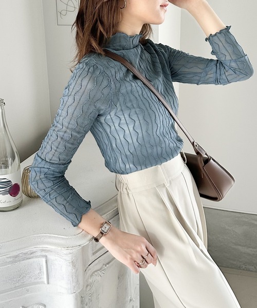 「classicalelf」 長袖カットソー MEDIUM グレー レディース_画像6