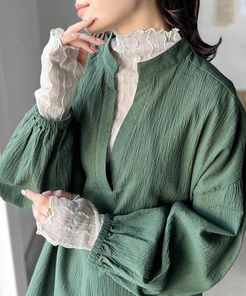 「classicalelf」 長袖カットソー MEDIUM グレー レディース_画像8