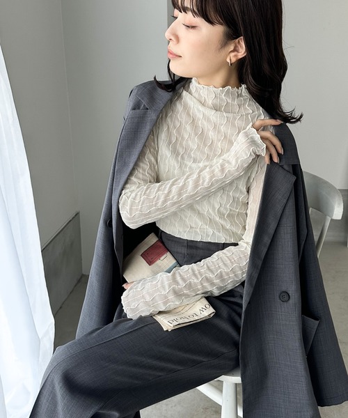 「classicalelf」 長袖カットソー MEDIUM グレー レディース_画像10