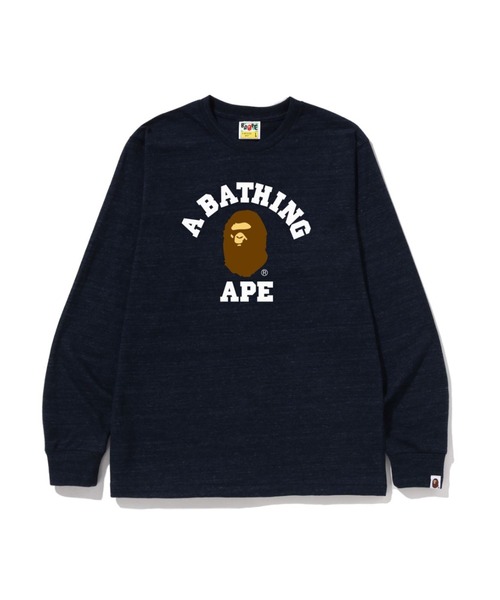 A BATHING APE（アベイシングエイプ） tシャツ COLLEGE LS TEE メンズ
