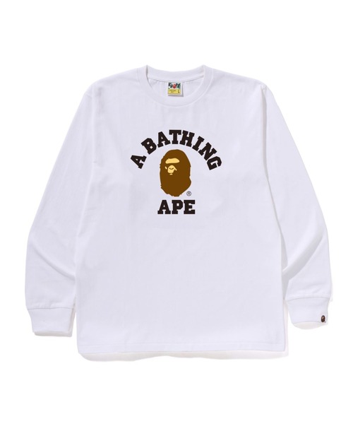 A BATHING APE（アベイシングエイプ） tシャツ COLLEGE LS TEE メンズ