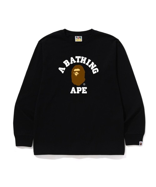 A BATHING APE（アベイシングエイプ） tシャツ COLLEGE LS TEE メンズ
