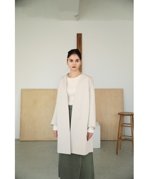 「BLACK BY MOUSSY」 ノーカラーコート 1 ブラック レディース_画像5