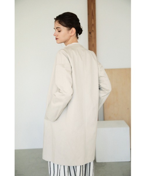 「BLACK BY MOUSSY」 ノーカラーコート 1 ブラック レディース_画像7