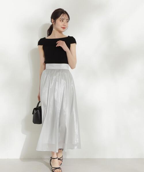 「PROPORTION BODY DRESSING」 フレアスカート SMALL オフホワイト レディース_画像5