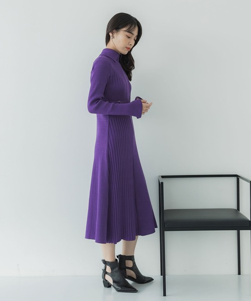 「UNITED TOKYO」 ニットワンピース FREE ブラック レディース_画像3