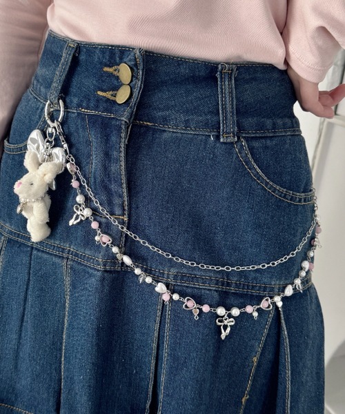 Loueme ベルト ウサギチャームチェーンベルト レディース : ZOZOTOWN